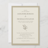 Elegant Romantic Champagne Palette Wedding Kaart (Voorkant)