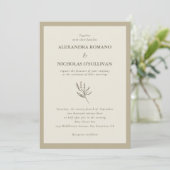 Elegant Romantic Champagne Palette Wedding Kaart (Staand voorkant)