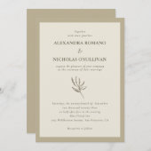 Elegant Romantic Champagne Palette Wedding Kaart (Voorkant / Achterkant)