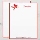 Elegant Romantic Cherub Cupid Valentijn Red (Voorkant / Achterkant)