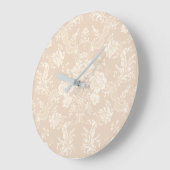 Elegant Romantic Chic Floral Damask-Cream Grote Klok (Hoek)