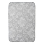 Elegant Romantic Chic Floral Damask-Grey Badmat (Voorkant Verticaal)