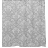 Elegant Romantic Chic Floral Damask-Grey Douchegordijn (Voorkant)