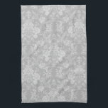 Elegant Romantic Chic Floral Damask-Grey Theedoek<br><div class="desc">Elegant  geïnspireerd bloemdemasontwerp met chic monochrome licht-op-donkerpastelgrijze bloemen,  bladrolls en kronkelingen van delicate gelaatsribberen. Dit patroon is naadloos en kan omhoog of omlaag worden geschraapt.</div>
