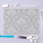 Elegant Romantic Chic Floral Damask-Grey Tissuepapier (Craft)
