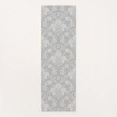 Elegant Romantic Chic Floral Damask-Grey Yogamat (Voorkant)