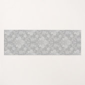 Elegant Romantic Chic Floral Damask-Grey Yogamat (Voorkant (horizontaal))