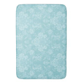 Elegant Romantic Chic Floral Damask-Mint Badmat (Voorkant Verticaal)