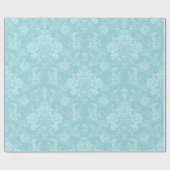 Elegant Romantic Chic Floral Damask-Mint Cadeaupapier (Vlak)