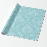 Elegant Romantic Chic Floral Damask-Mint Cadeaupapier<br><div class="desc">Elegant  geïnspireerd bloemdemasontwerp met chic monochrome licht-op-donkerpastelmint bloemen,  bladrollen en wieken van delicate gelaatsmunnen. Dit patroon is naadloos en kan omhoog of omlaag worden geschraapt.</div>