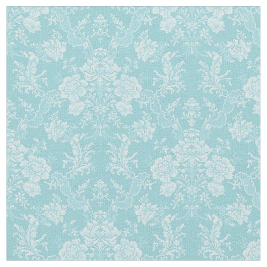 Elegant Romantic Chic Floral Damask-Mint Stof (Close Up)