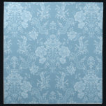 Elegant Romantic Chic Floral Damask-Pastel Blue Katoenen Servet<br><div class="desc">Elegant  geïnspireerd bloemdemasontwerp met chic monochrome licht-op-donkerpastelblauwe bloemen,  bladrolls en kronkelige ribben. Dit patroon is naadloos en kan omhoog of omlaag worden geschraapt.</div>
