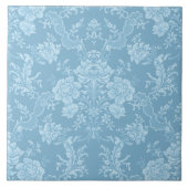 Elegant Romantic Chic Floral Damask-Pastel Blue Tegeltje (Voorkant)