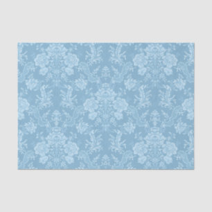 Elegant Romantic Chic Floral Damask-Pastel Blue Tissuepapier