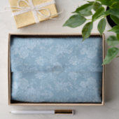 Elegant Romantic Chic Floral Damask-Pastel Blue Tissuepapier (Geschenk)
