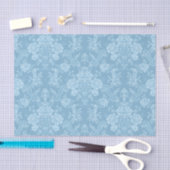 Elegant Romantic Chic Floral Damask-Pastel Blue Tissuepapier (Craft)