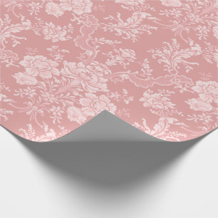 Elegant Romantic Chic Floral Damask-Pastel Pink Cadeaupapier