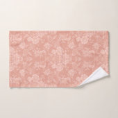 Elegant Romantic Chic Floral Damask-Peach Bad Handdoek (Handdoek)