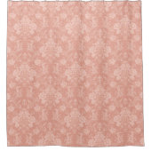 Elegant Romantic Chic Floral Damask-Peach Douchegordijn (Voorkant)