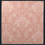 Elegant Romantic Chic Floral Damask-Peach Katoenen Servet<br><div class="desc">Elegant  geïnspireerd bloemdemasontwerp met chic monochrome licht-op-donkerpastelperzikbloemen,  bladrollen en kwikwieken van delicate gelaatsmunnen. Dit patroon is naadloos en kan omhoog of omlaag worden geschraapt.</div>