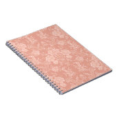 Elegant Romantic Chic Floral Damask-Peach Notitieboek (Rechterzijde)
