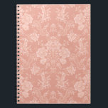 Elegant Romantic Chic Floral Damask-Peach Notitieboek<br><div class="desc">Elegant  geïnspireerd bloemdemasontwerp met chic monochrome licht-op-donkerpastelperzikbloemen,  bladrollen en kwikwieken van delicate gelaatsmunnen. Dit patroon is naadloos en kan omhoog of omlaag worden geschraapt.</div>