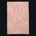 Elegant Romantic Chic Floral Damask-Peach Theedoek<br><div class="desc">Elegant  geïnspireerd bloemdemasontwerp met chic monochrome licht-op-donkerpastelperzikbloemen,  bladrollen en kwikwieken van delicate gelaatsmunnen. Dit patroon is naadloos en kan omhoog of omlaag worden geschraapt.</div>