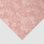 Elegant Romantic Chic Floral Damask-Peach Tissuepapier (Detail)