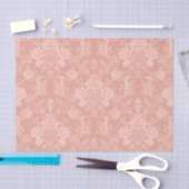 Elegant Romantic Chic Floral Damask-Peach Tissuepapier (Craft)
