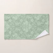 Elegant Romantic Chic Floral Damask-Sage Green Bad Handdoek (Handdoek)