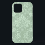 Elegant Romantic Chic Floral Damask-Sage Green Case-Mate iPhone Case<br><div class="desc">Elegant  geïnspireerd bloemdemasontwerp met chic monochrome licht-op-donkergrijze groene bloemen,  bladrolls en kronkelige ribberen. Dit patroon is naadloos en kan omhoog of omlaag worden geschraapt.</div>