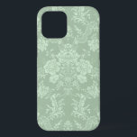 Elegant Romantic Chic Floral Damask-Sage Green Case-Mate iPhone Case<br><div class="desc">Elegant  geïnspireerd bloemdemasontwerp met chic monochrome licht-op-donkergrijze groene bloemen,  bladrolls en kronkelige ribberen. Dit patroon is naadloos en kan omhoog of omlaag worden geschraapt.</div>