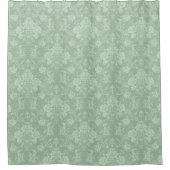 Elegant Romantic Chic Floral Damask-Sage Green Douchegordijn (Voorkant)
