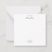 Elegant Romantic Chic Floral Damask-Sage Green Notitiekaartje (Voorkant)