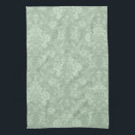 Elegant Romantic Chic Floral Damask-Sage Green Theedoek<br><div class="desc">Elegant  geïnspireerd bloemdemasontwerp met chic monochrome licht-op-donkergrijze groene bloemen,  bladrolls en kronkelige ribberen. Dit patroon is naadloos en kan omhoog of omlaag worden geschraapt.</div>