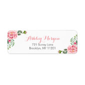 Elegant Romantic Chic Floral Decor Etiket (Voorkant)