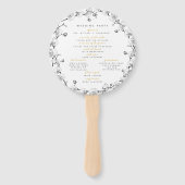 Elegant Romantic Classy Chic Floral Gold Wedding Handwaaier (Achterkant)