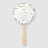 Elegant Romantic Classy Chic Floral Gold Wedding Handwaaier (Voorkant)