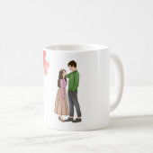 Elegant Romantic Couple Mug Koffiemok (Voorkant rechts)