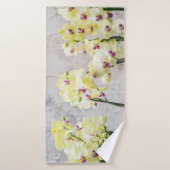 Elegant Romantic Cream & Lila Orchids Badhanddoek (Badhanddoek)