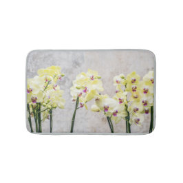 Elegant Romantic Cream & Lila Orchids Badmat