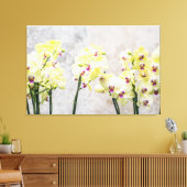 Elegant Romantic Cream & Lila Orchids Canvas Afdruk (Insitu (Woonkamer))