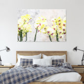 Elegant Romantic Cream & Lila Orchids Canvas Afdruk (Insitu (Slaapkamer))