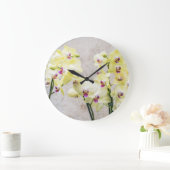 Elegant Romantic Cream & Lila Orchids Grote Klok (Huis)