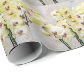 Elegant Romantic Cream & Lila Orchids in stijl wi Cadeaupapier (Rol Hoek)