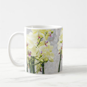 Elegant Romantic Cream & Lila Orchids Koffiemok