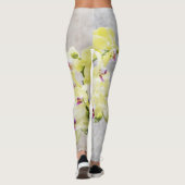 Elegant Romantic Cream & Lila Orchids Leggings (Achterkant)