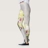 Elegant Romantic Cream & Lila Orchids Leggings (Links)