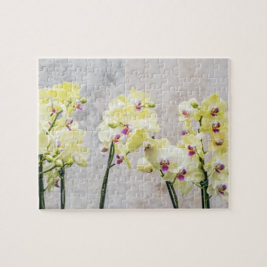 Elegant Romantic Cream & Lila Orchids Legpuzzel (Horizontaal)