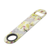 Elegant Romantic Cream & Lila Orchids Speed Flessenopener (Voorkant Gekanteld)